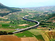 The A29, passing through the countryside near Segesta.
